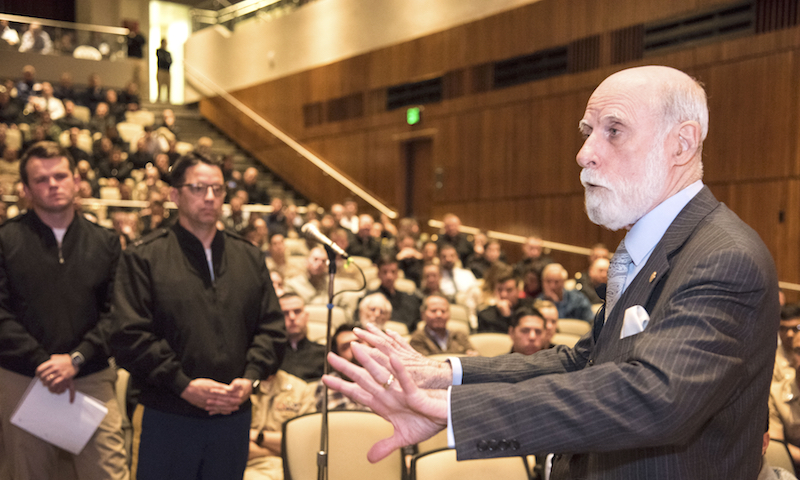 Internet Pioneer Vint Cerf Shares Insights with NPS